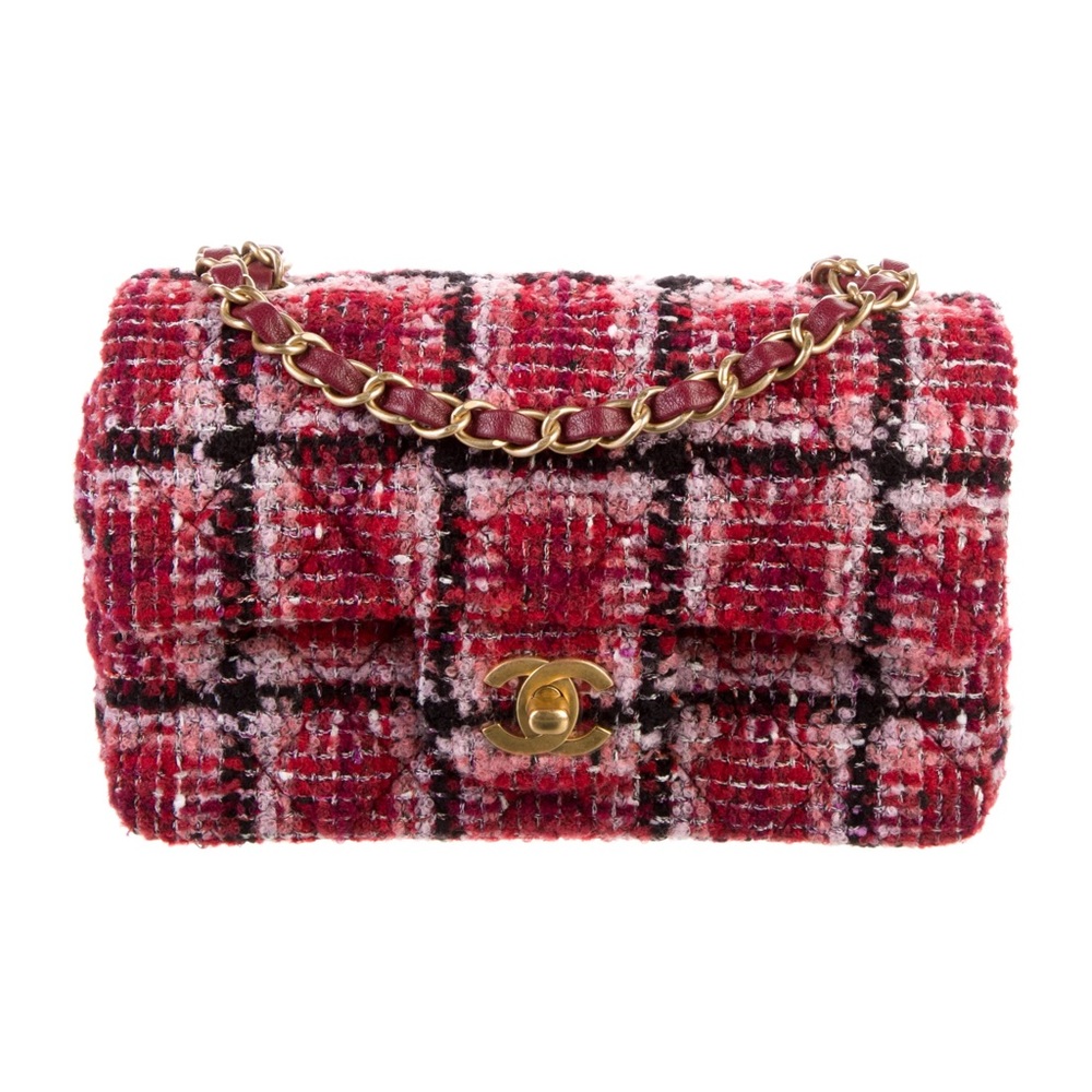 CHANEL 2022 Classic Tweed Rectangular Mini Flap Bag